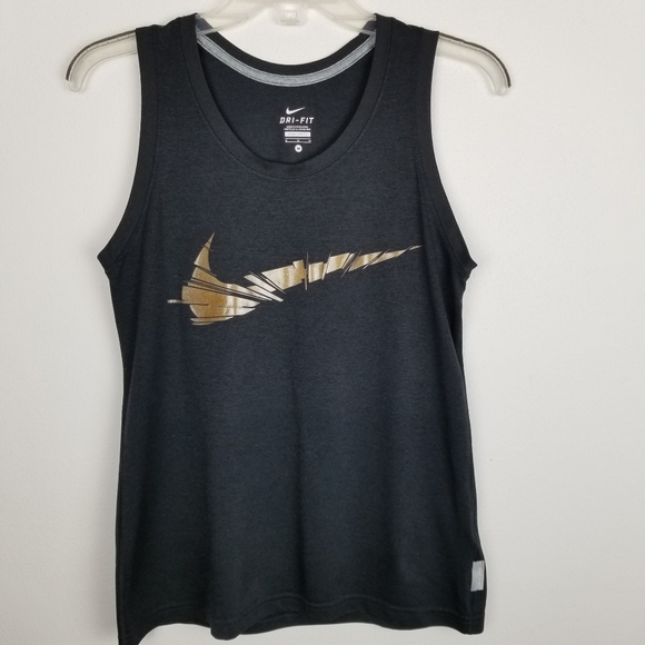 black and gold nike tank top
